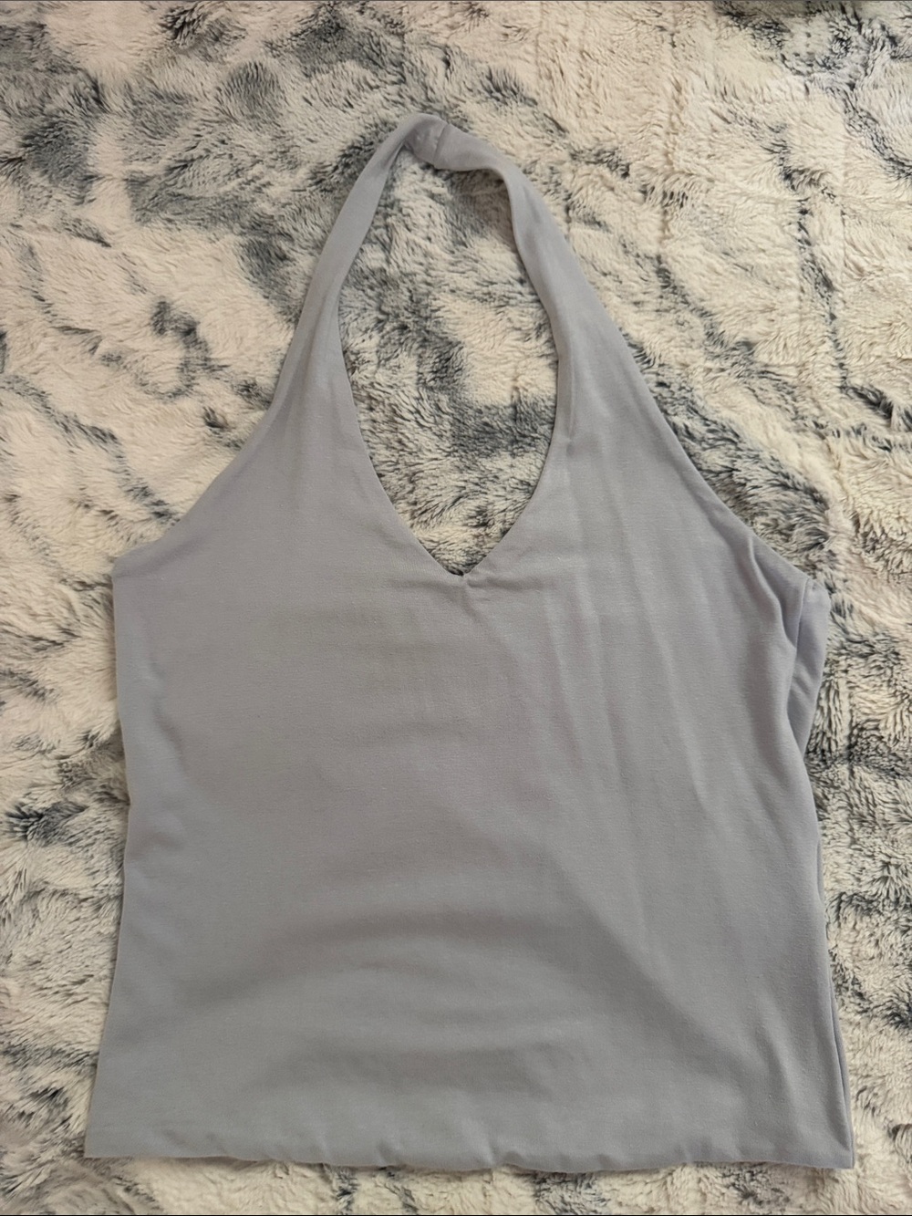 Cotton On Sleeveless V-Neck Halter Top Baby Blue